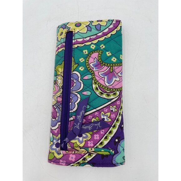 Vera Bradley Colorful Paisley Quilted Wallet Multiple Compartments & ID Slot - Picture 5 of 5